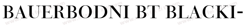 BauerBodni BT BlackI字体转换